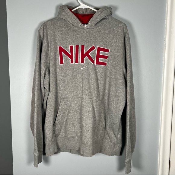 Great Vintage Nike Middle Center Swoosh Hoodie Travis Scott Gray Size XL - Picture 1 of 6